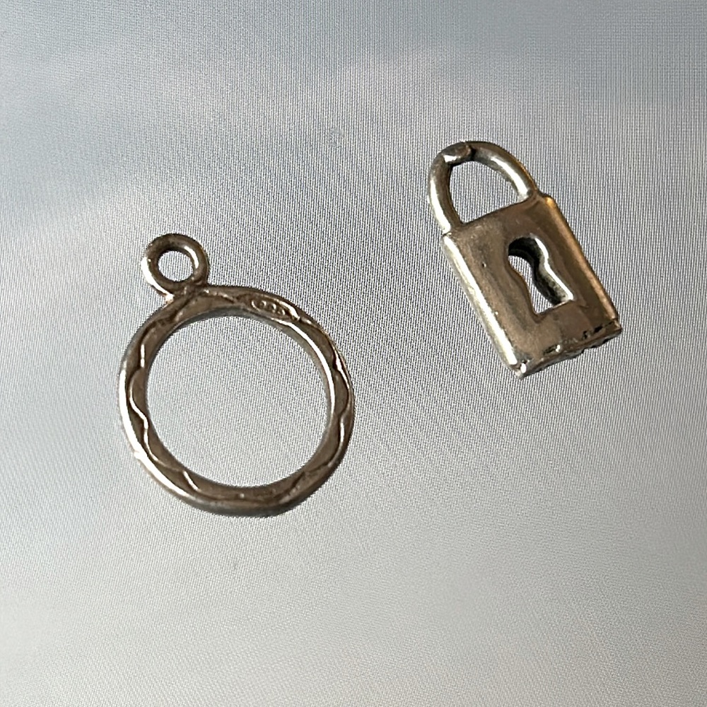 Lock and Ring Silver Charms